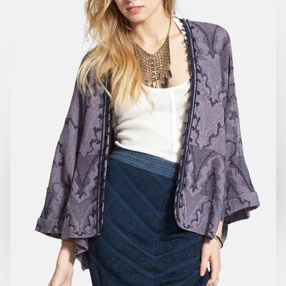 Free People Sweaters - Free People | Medium Purple Midnight Open Front Flowing Sleeves Cardigan